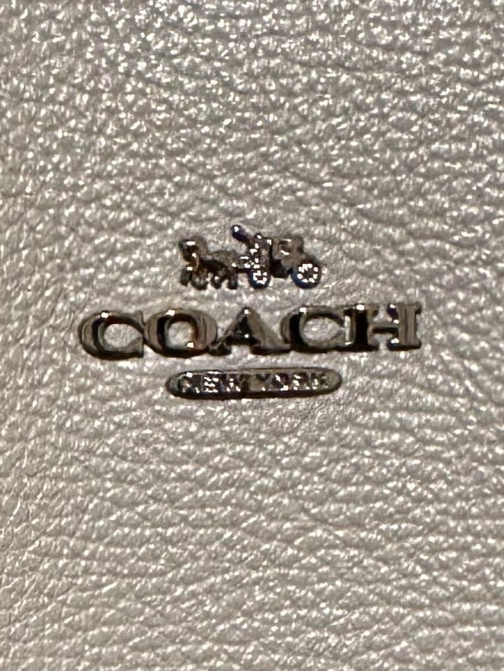 Coach Gray Pebbled Leather Tote - Picture 4 of 7
